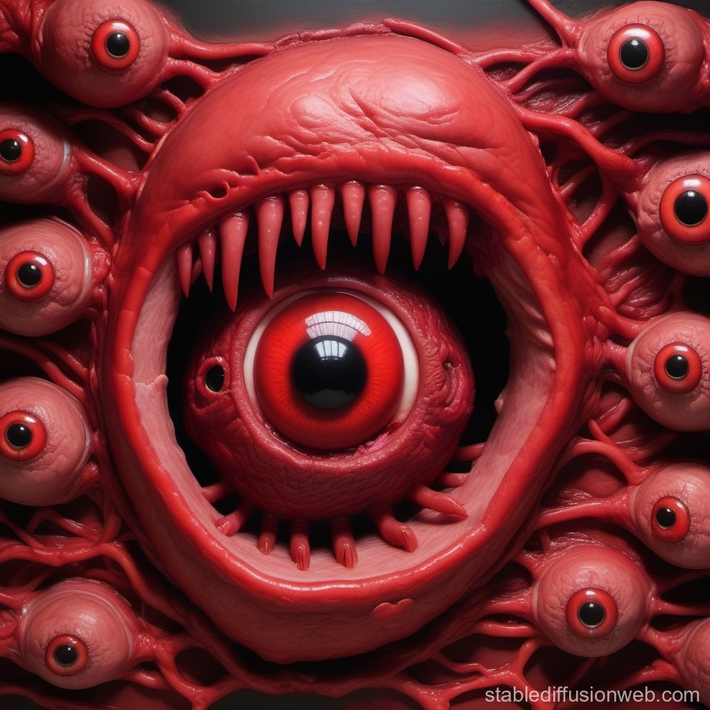 hyperrealistic-wall-of-flesh-with-humanoid-eyes