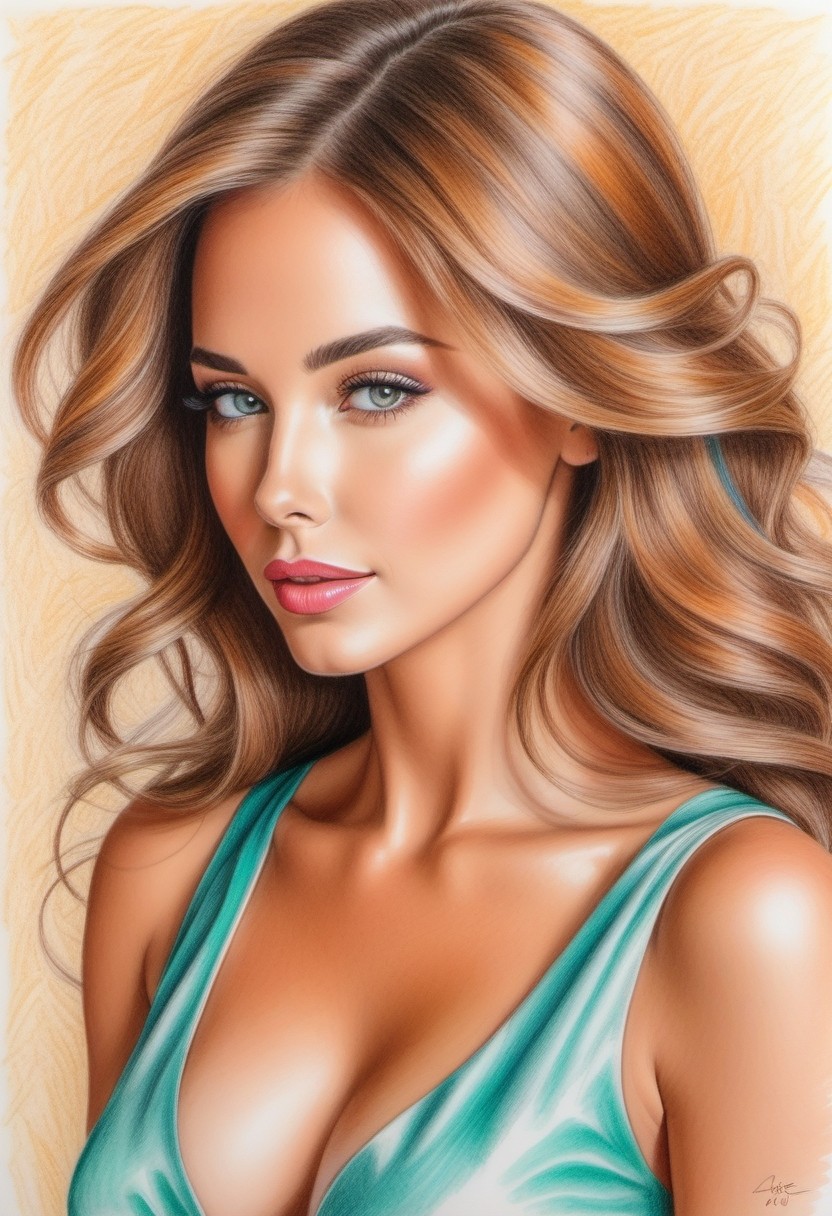 crayons-drawing-a-pretty-woman
