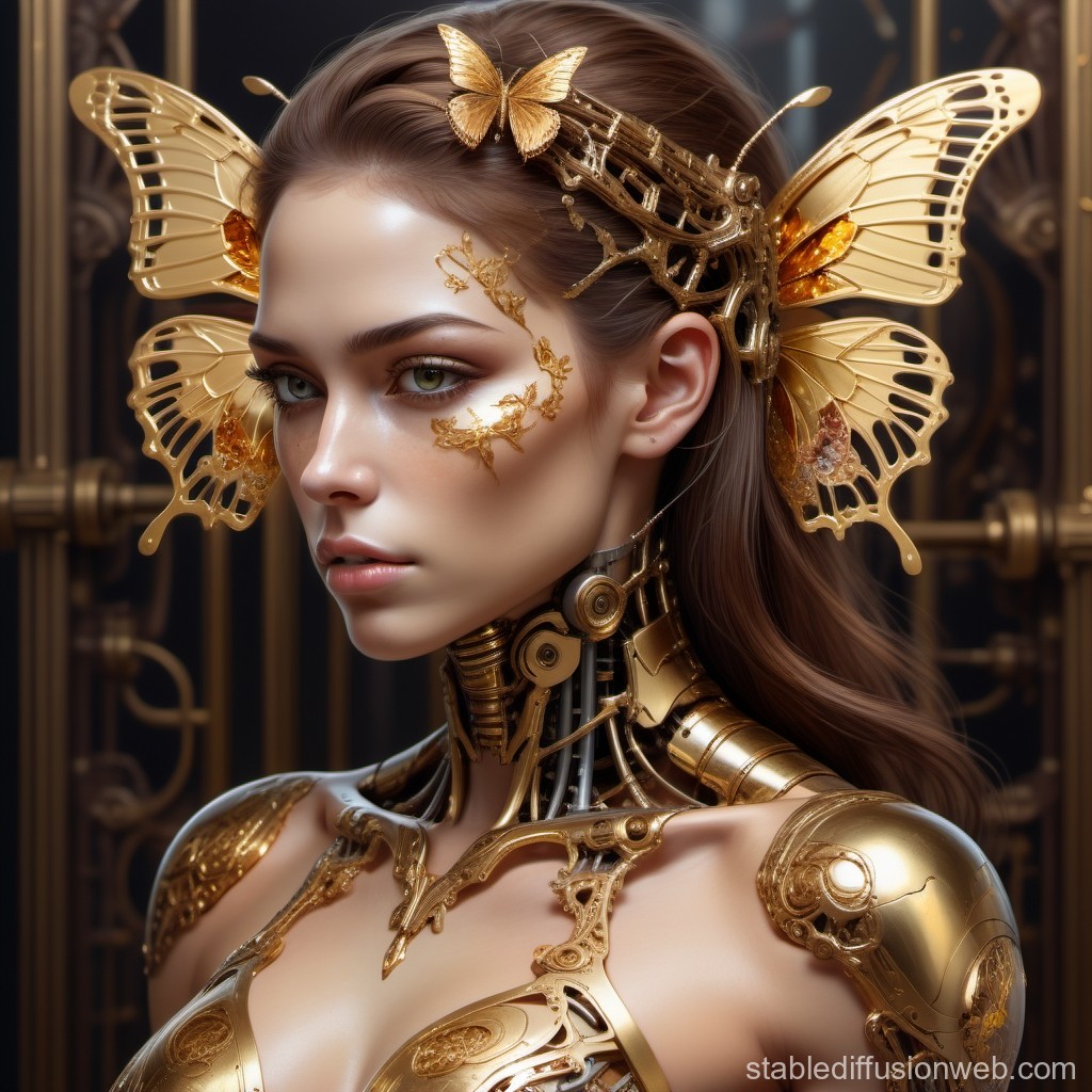 elegant-cyborg-with-gold-butterfly-filigree