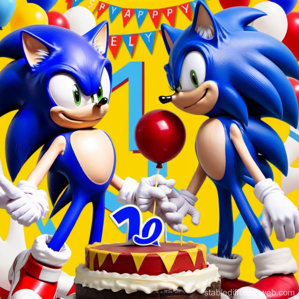 sonic-with-a-happy-birthday-poster