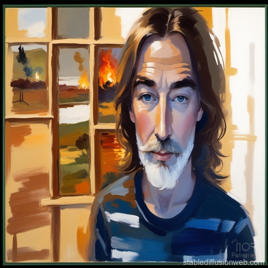 man-amidst-fire-background