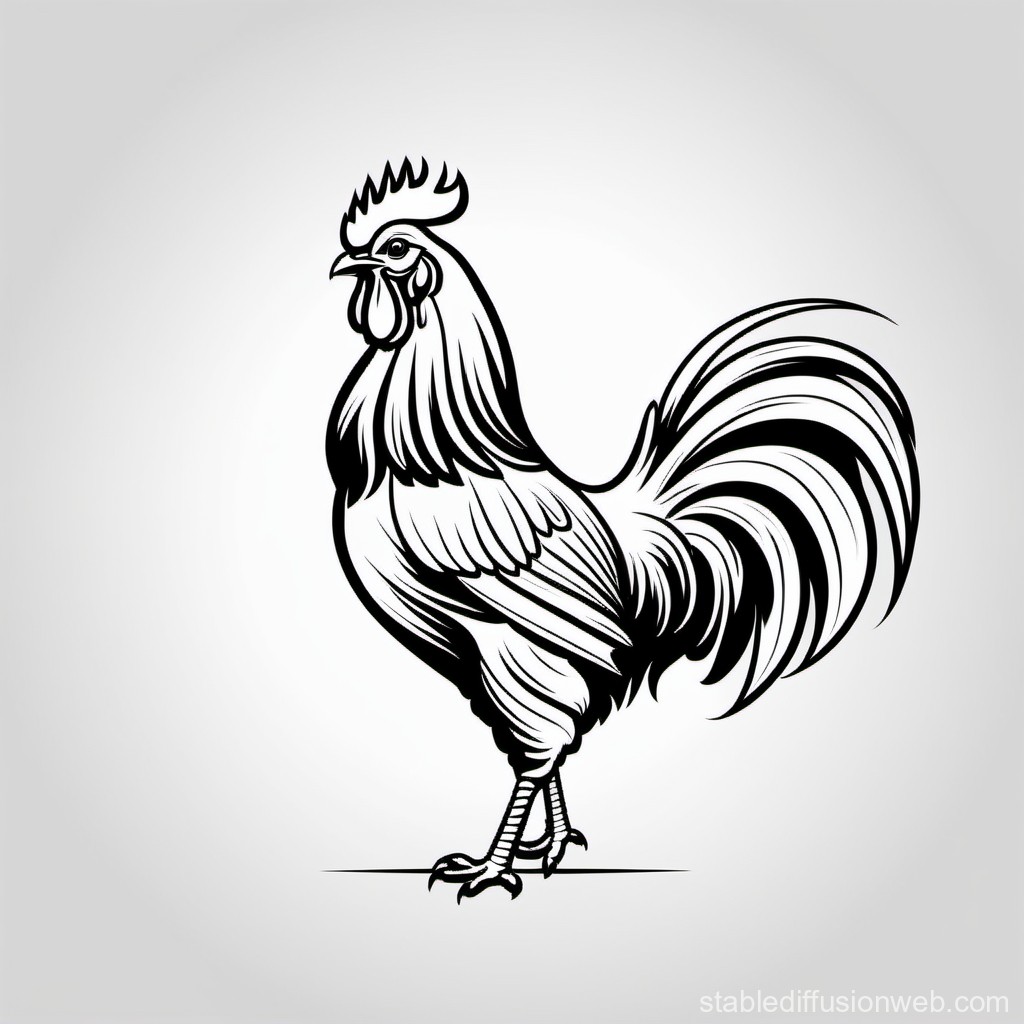 minimalist-rooster-fighting-sketch