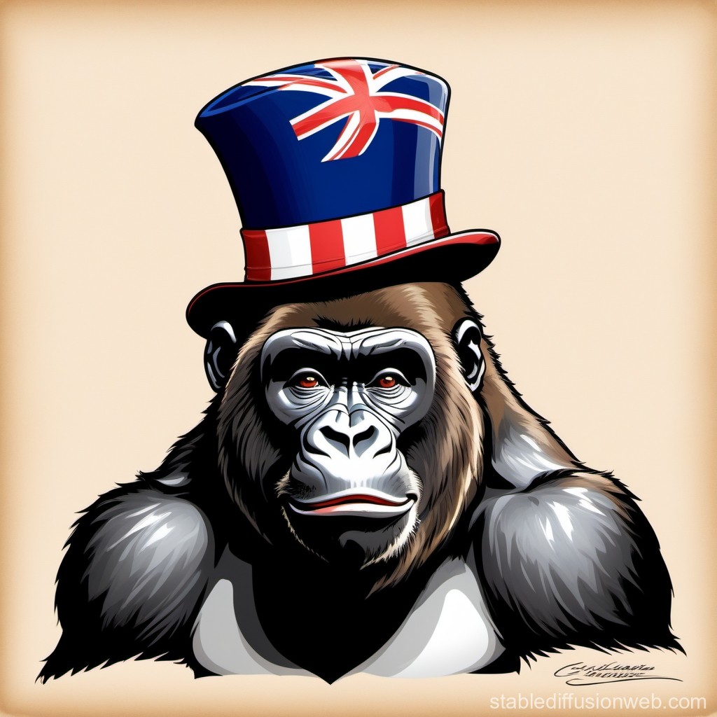 gorilla-wearing-british-hat