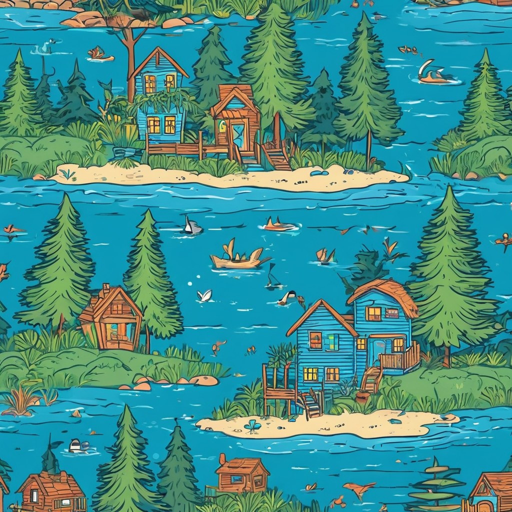 blue-seaside-house-with-pine-trees
