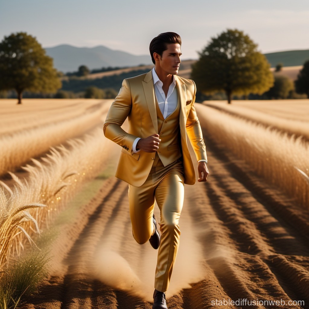 gold-suited-man-sprinting-through-field
