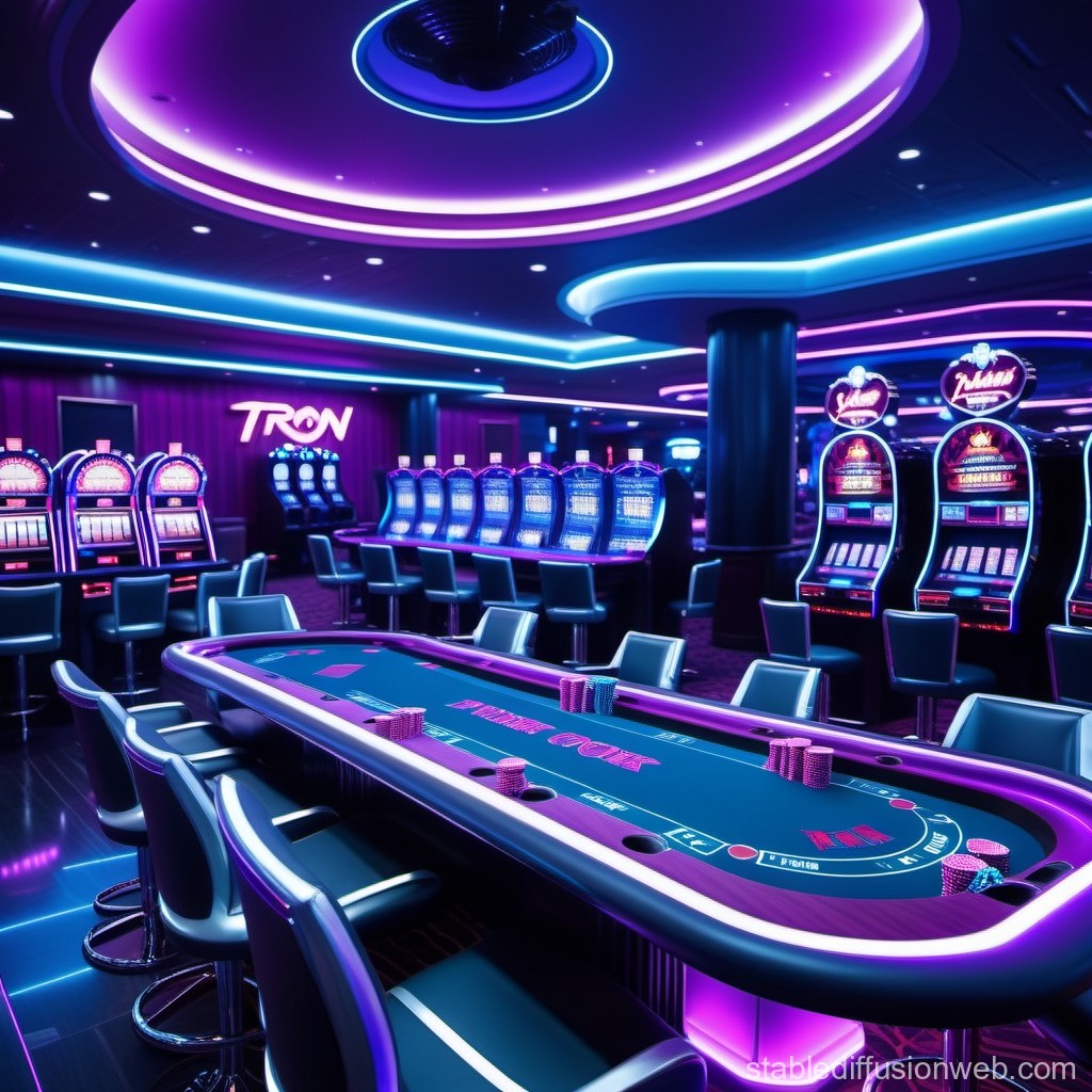 tron-inspired-casino-poker-tables
