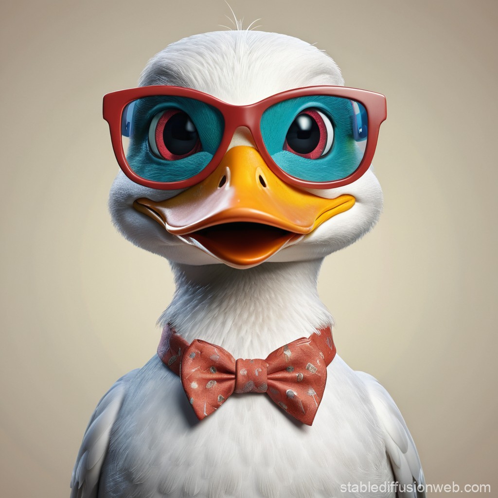 cartoon-duck-with-3d-glasses