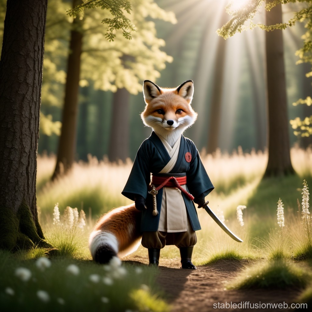 samurai-fox-in-north-american-forest