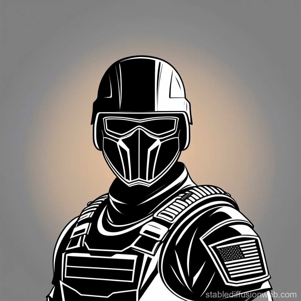equipped-soldier-mask-and-armor