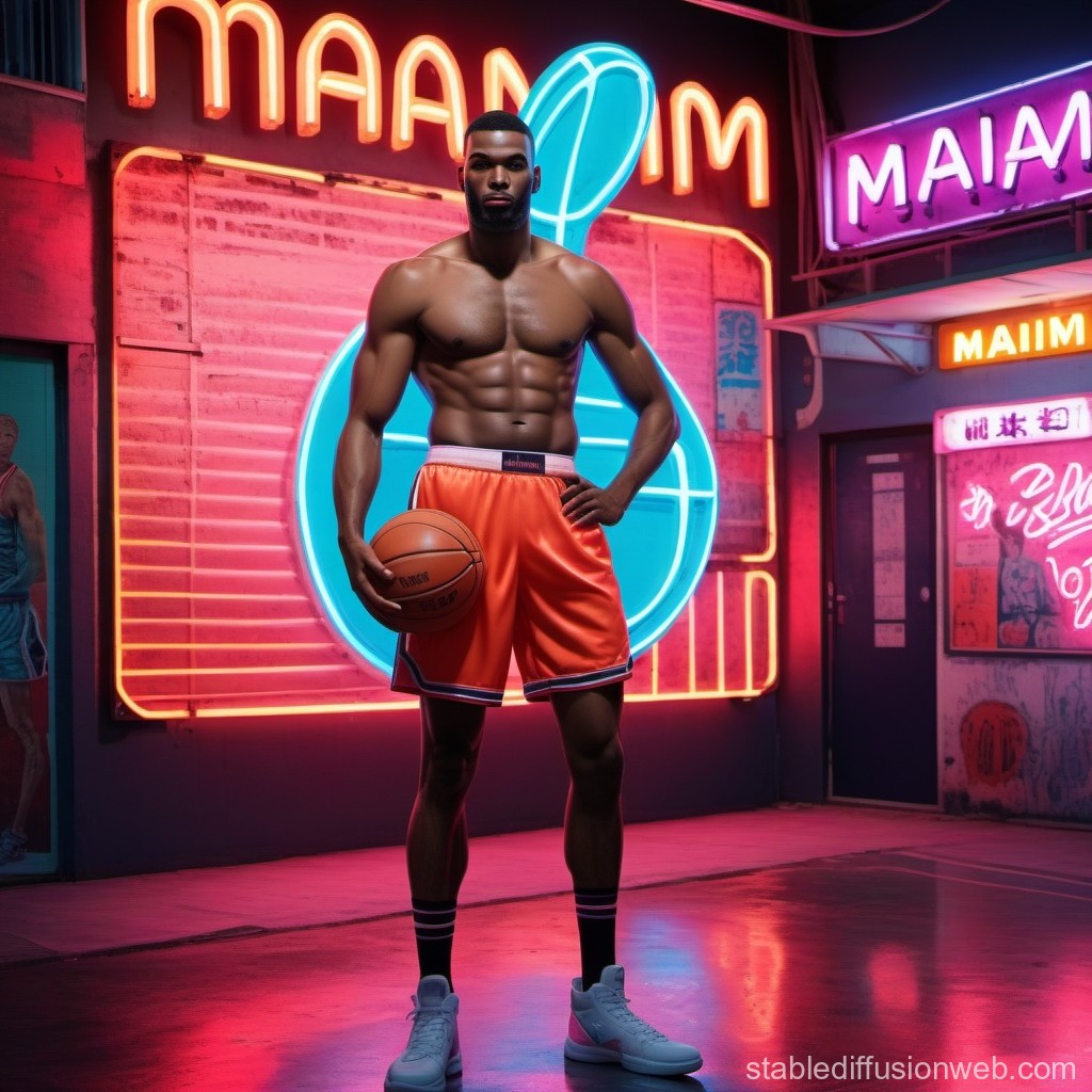basketball-player-against-neon-miami-sign