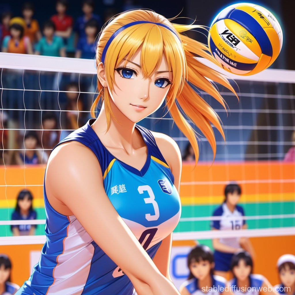 female-anime-volleyball-player
