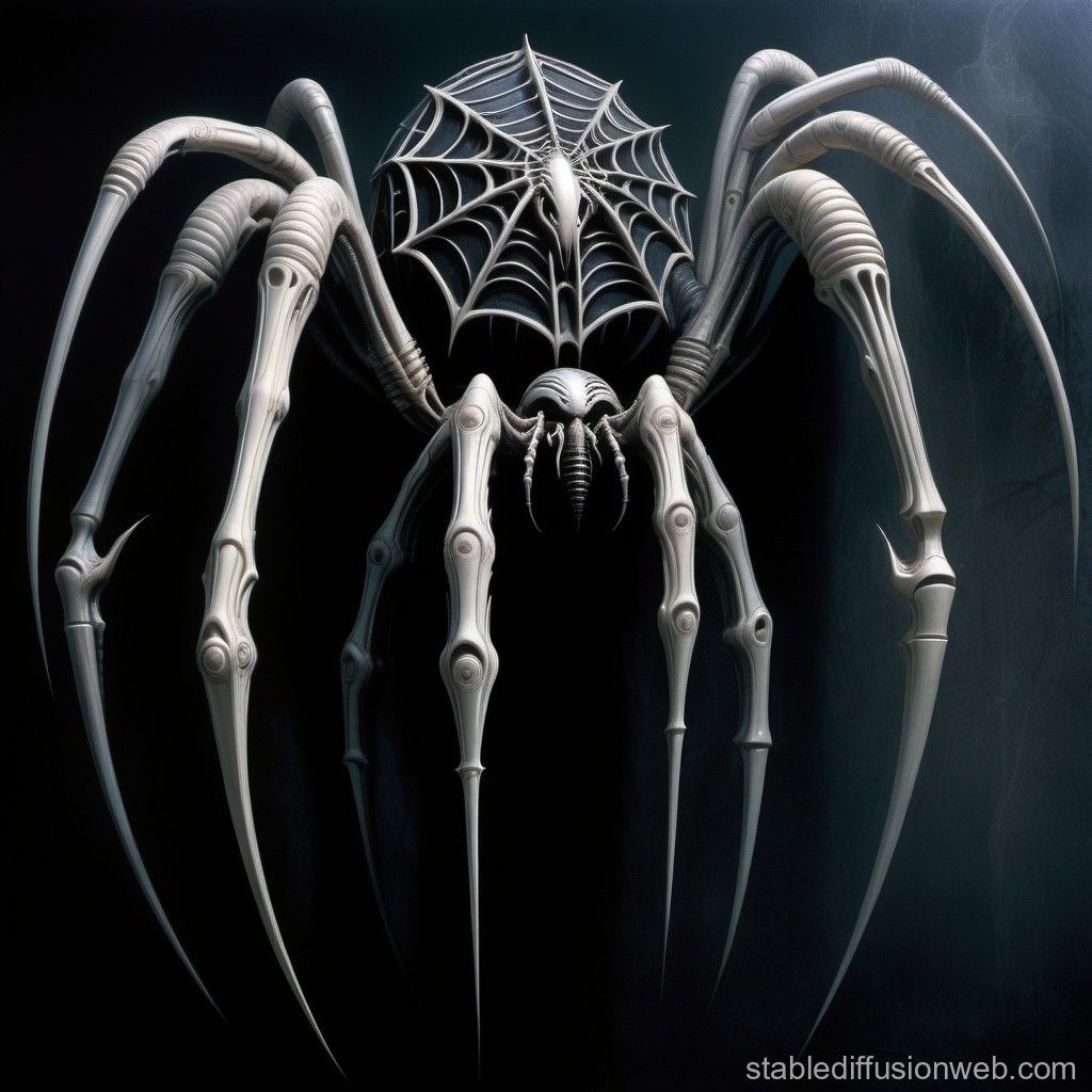 biomechanical-tribal-spider-web-tool-in-gothic-setting