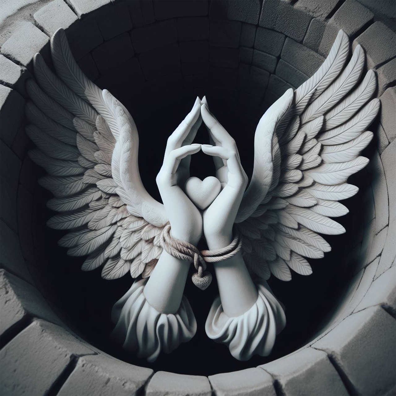 ai-generated-angel-heart-hand-well