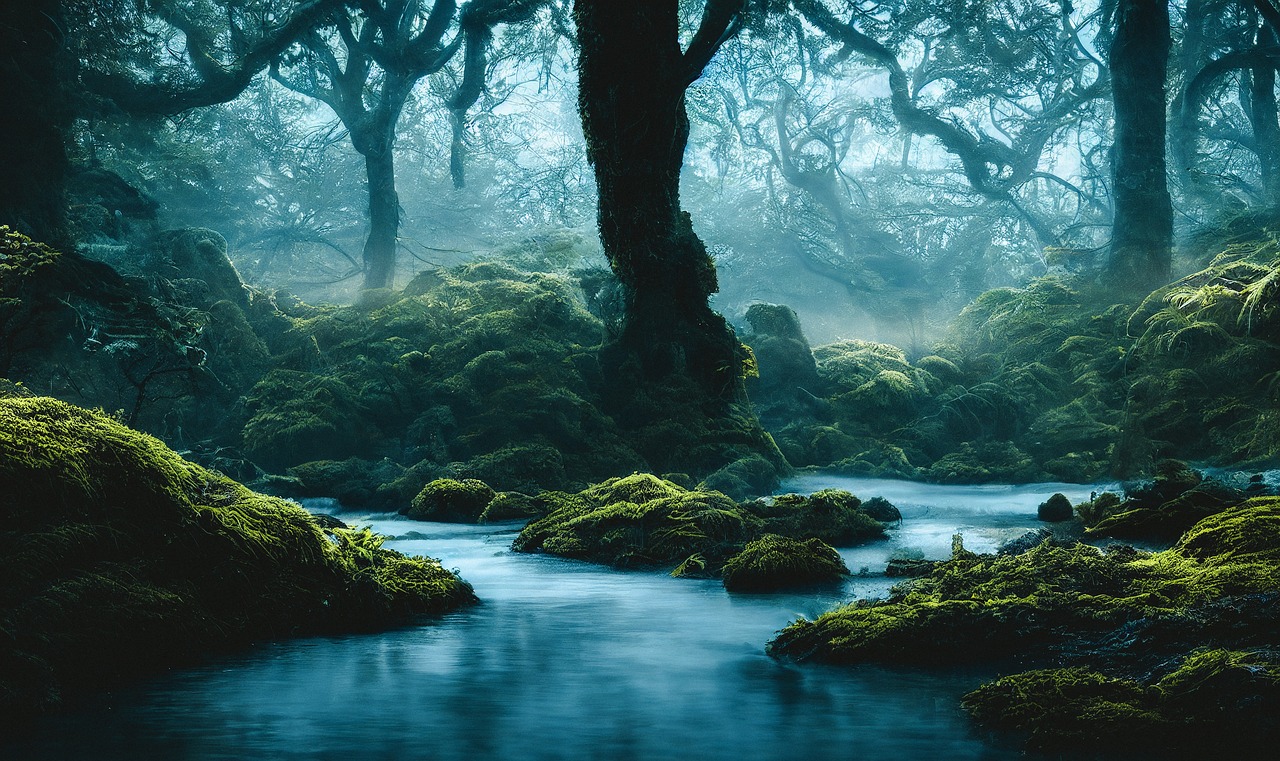 ai-generated-fantasy-forest-trees