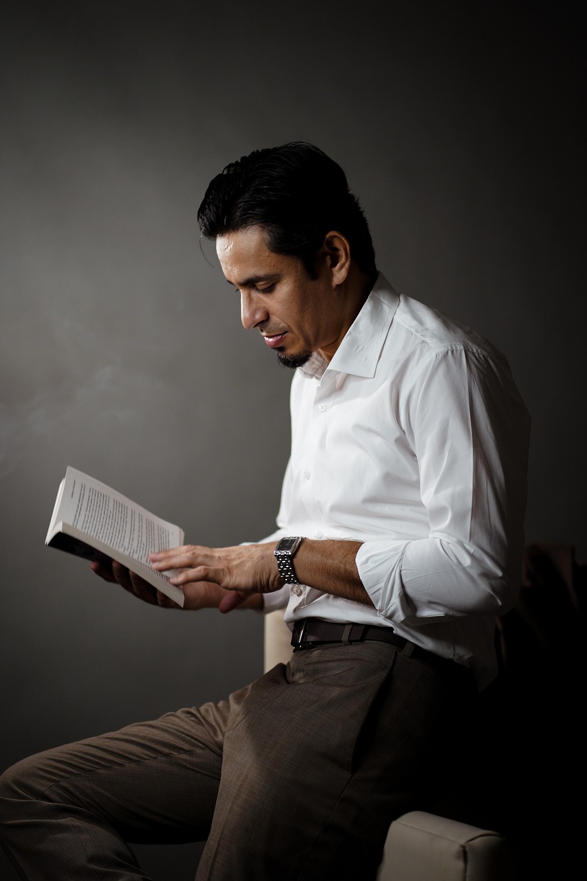 ai-generated-man-reading-portrait