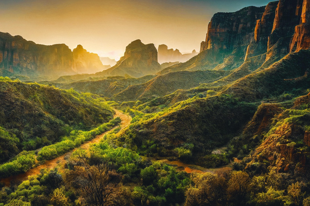 ai-generated-mountains-trees-forest