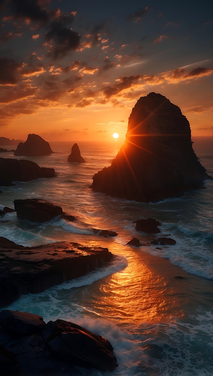 ai-generated-ocean-sea-sunset