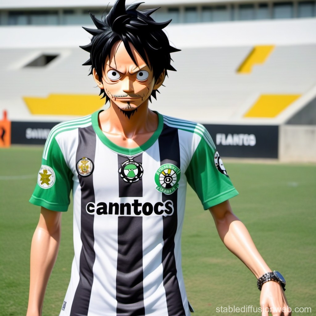 luffy-from-one-piece-in-santos-fc-jersey
