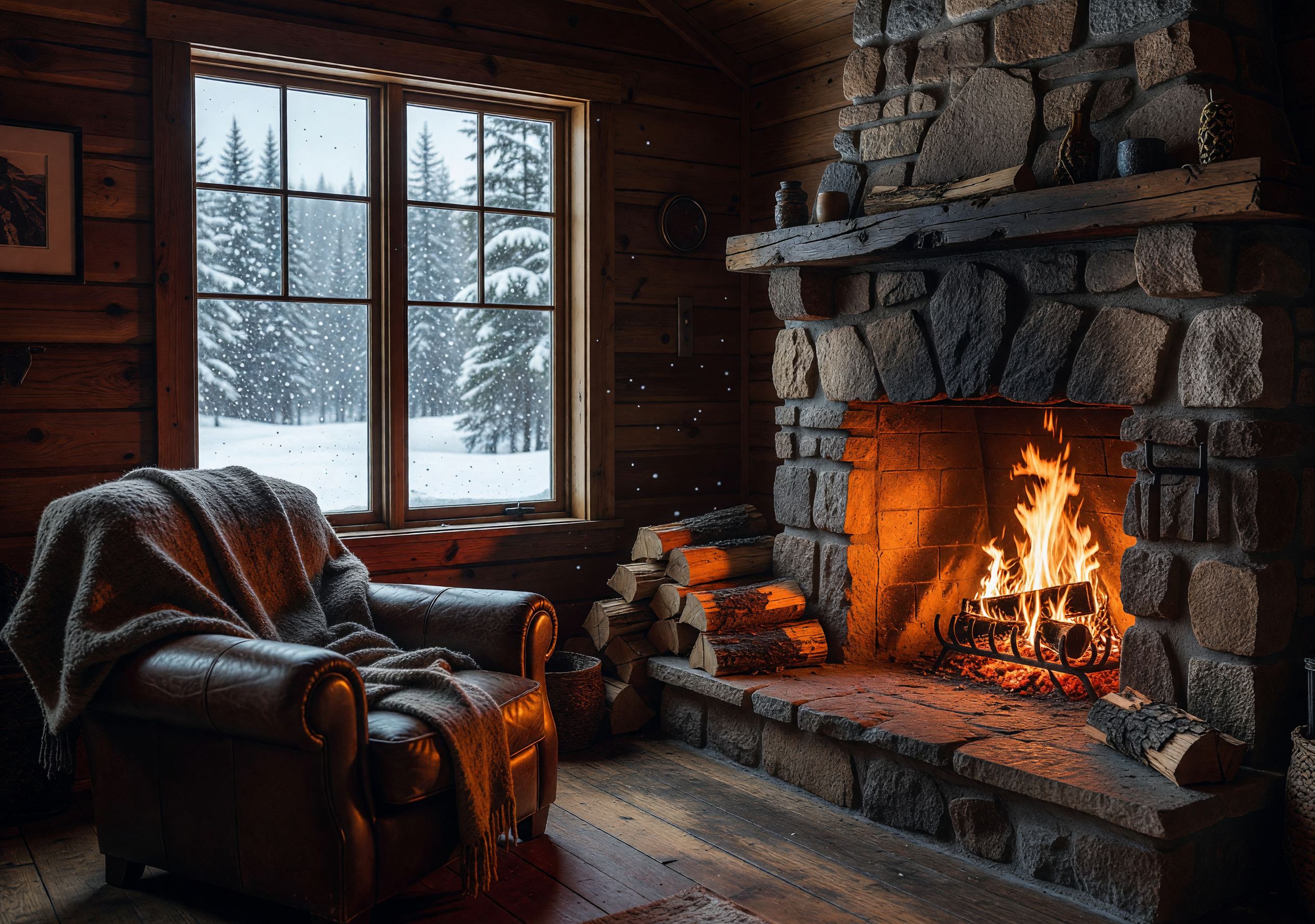 cozy-cabin-hearth-in-snowy-twilight