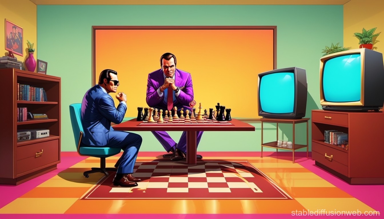 television-displays-chess-game