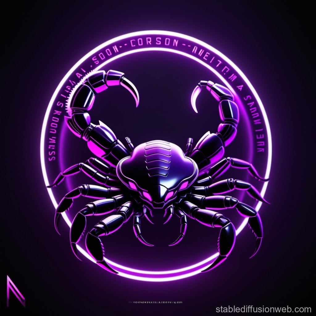 scorpion-logo-design-with-black-and-purple-stinger