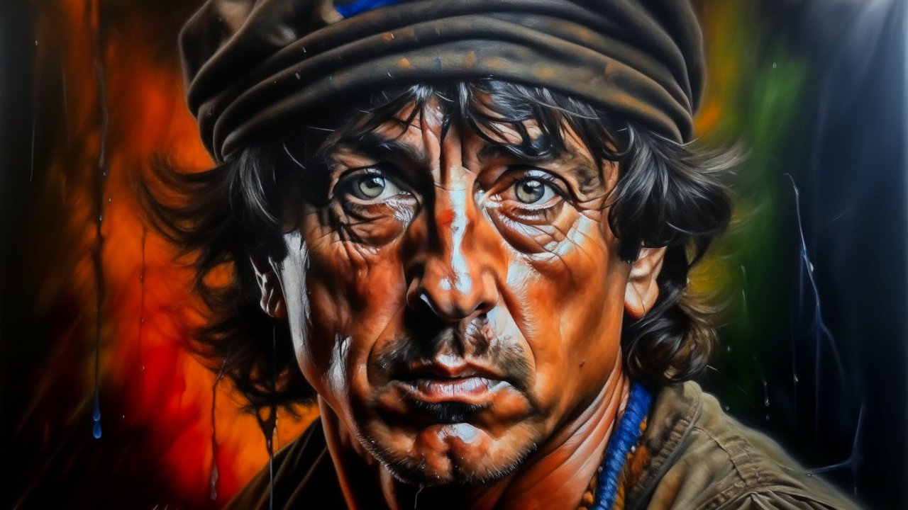 rambo-oil-painting