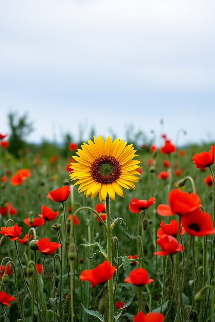 sunflower-surrounded-with-red-poppies-gr