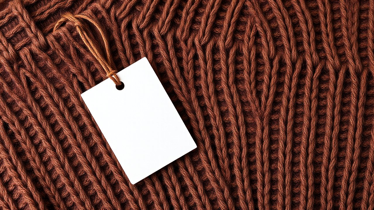 white-paper-tag-on-a-brown-woo